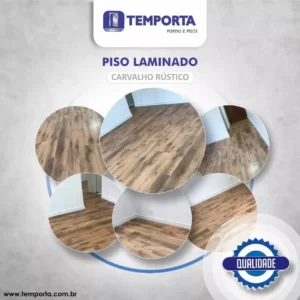 Piso laminado clicado - Cor Carvalho Rústico