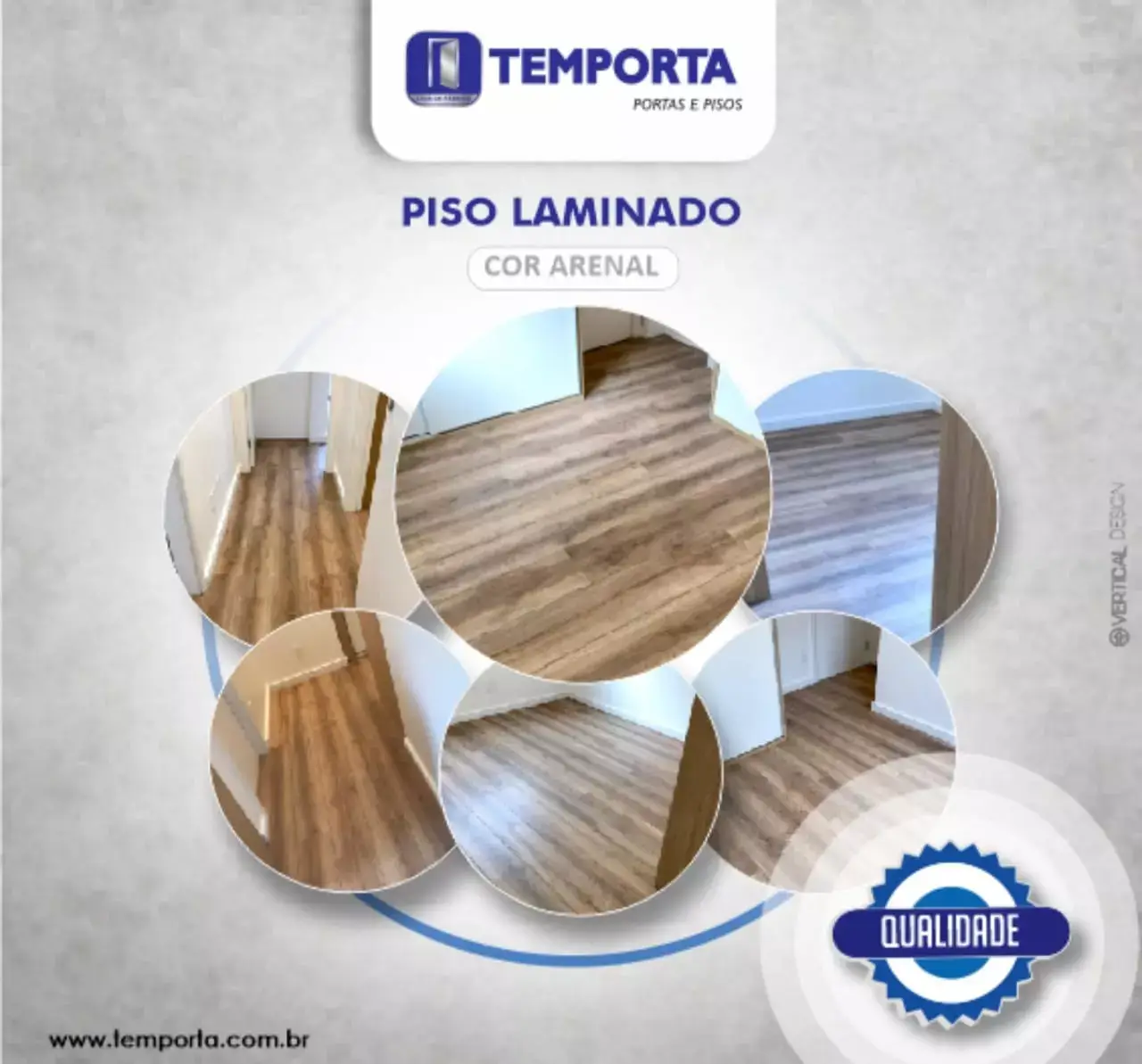 Piso laminado clicado - Cor Arenal