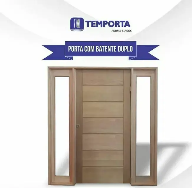 Porta com batente duplo