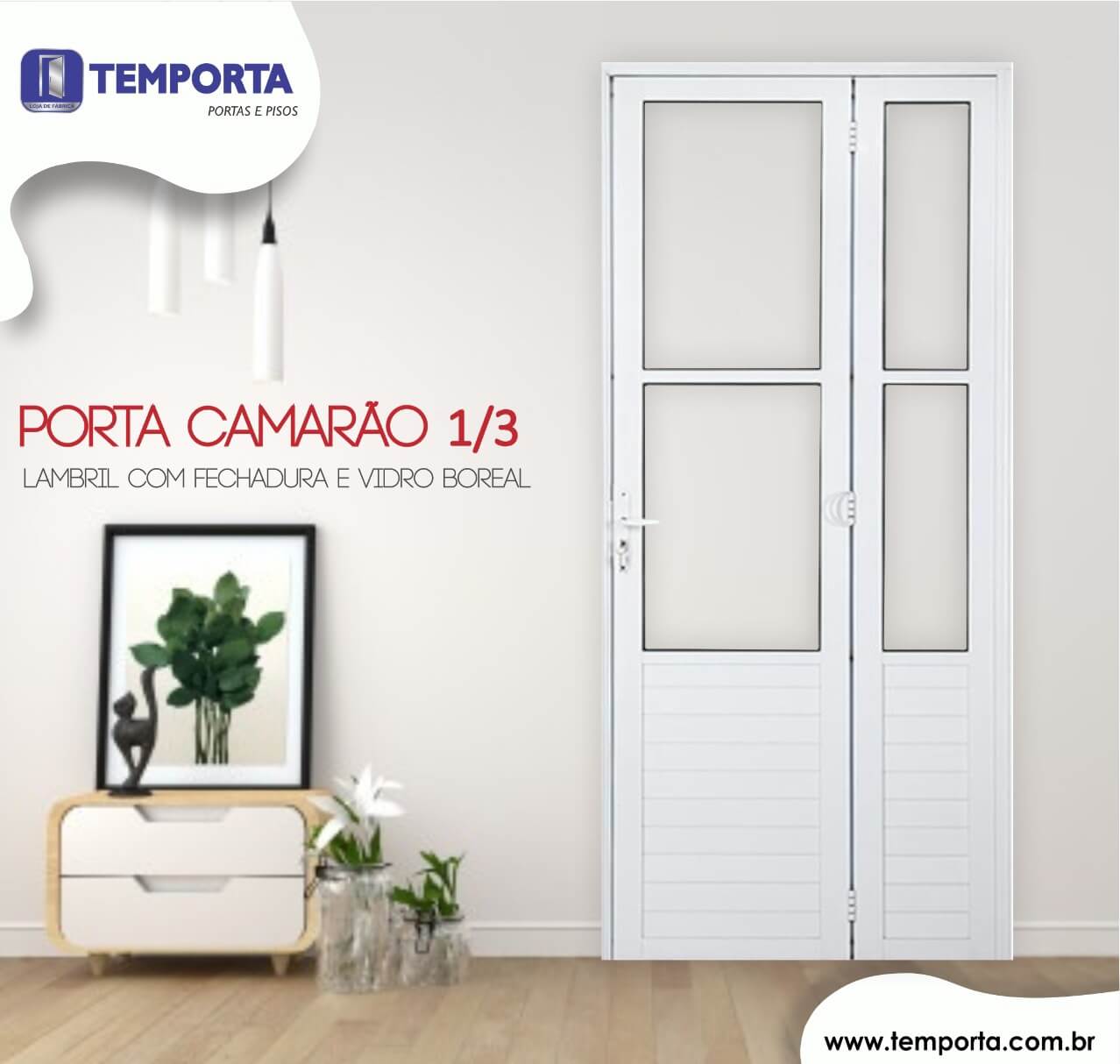 Porta camarão 1/3 em alumínio lambril com vidro