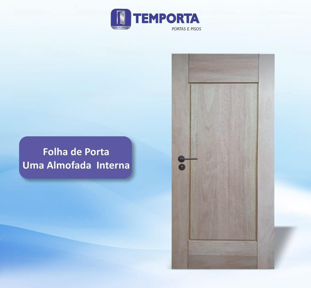 Porta maciça uma almofada