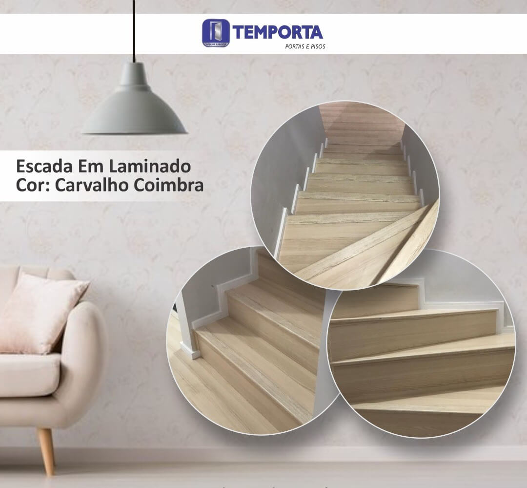 Escada laminado Carvalho Coimbra