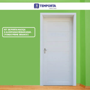 Porta maciça almofadas rebaixadas