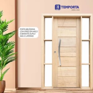 Porta maciça batente duplo