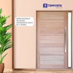 Porta pivotante batente duplo