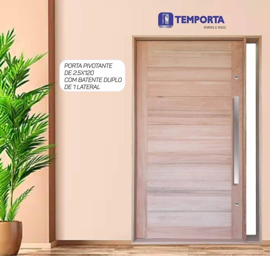 Porta pivotante batente duplo