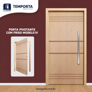 Porta pivotante com friso modelo IV.